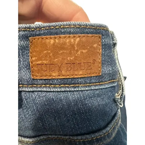 Judy Blue Womens 9/29 Distressed Buffalo Plaid Patch Skinny Jeans JB8268DK EF10