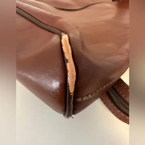 Lartigiano tobacco brown leather convertible backpack Italy VINTAGE