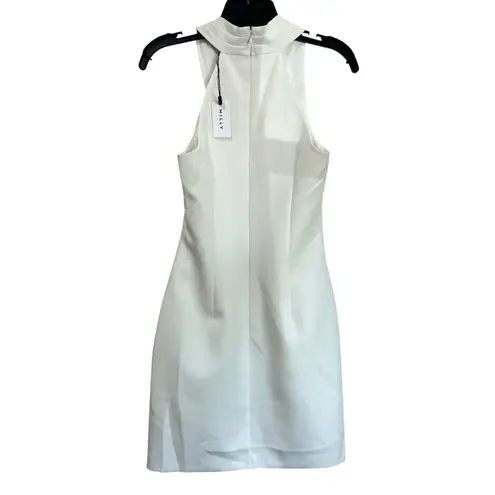 Milly Ellia Cady White Halter Asymmetrical Mini Dress NWT Bridal Cocktail Sz 2