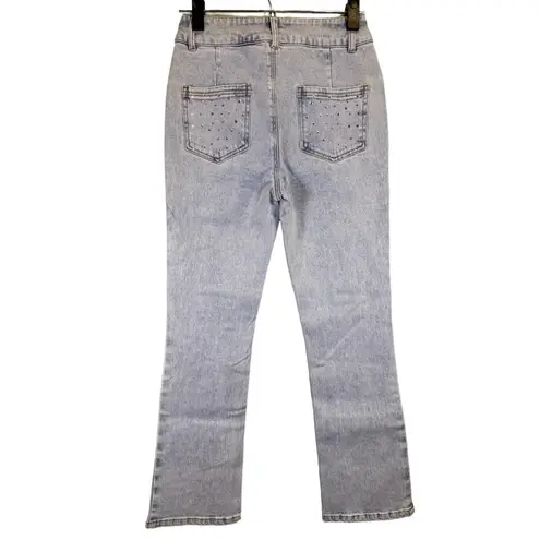 Generation Love Janet Rhinestone Jeans Womens Size 24 Light Wash High Rise
