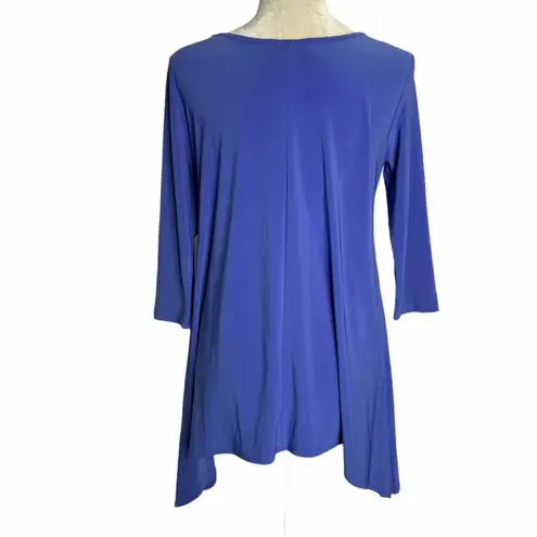 Kristin Crenshaw Handkerchief Hem Tunic Top 20PE Blue