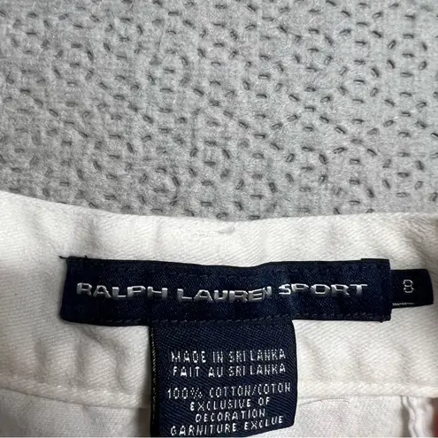 Ralph Lauren Sport Vintage White 100% Cotton Shorts Size 8 EUC