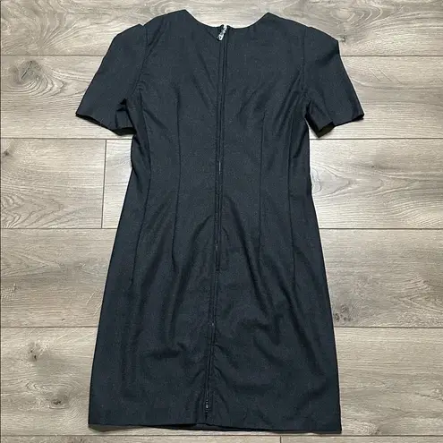 Miu Miu Gray Wool Classic Short Sleeve Dress Size 38