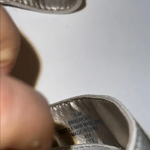 Bandolino Hearsay 2 Womens Slingback Wedge Heel Sandal Size 8.5M w/Beige Fabric