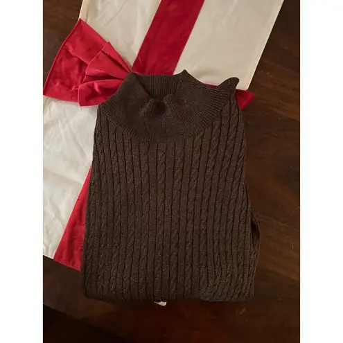 Carlisle Women's Silk Metallic Sweater XXL Brown