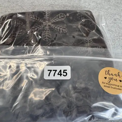 Vitrin Design Lace Vest Womens Large Brown Whimsical Floral Fall Hippie Boho