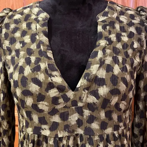 Tuckernuck Pomander Place Kenzo Swing Mini Dress Green Brushed Geo Size Small