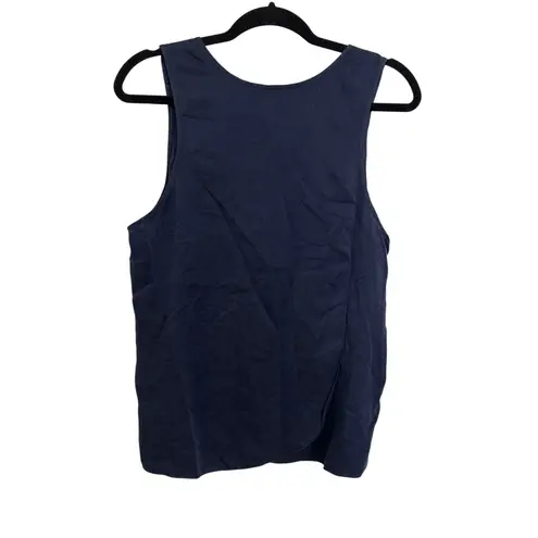 Lunya Pajama Set Womens Large Washable Silk Tank Shorts Deep Navy Blue Sleep PJs