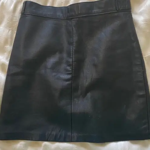 American Vintage Vintage Black Leather Skirt