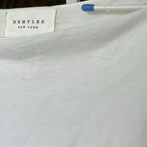 DemyLee New York 100% Pima cotton made in Peru layered white tissue thin tee Size M