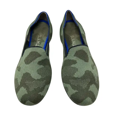 Rothy's The Loafer Flats Knit Camouflage Print Green Size 7.5