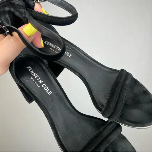 Kenneth Cole New York | 7.5 Black Block Heel Mules Suede Simple Modern