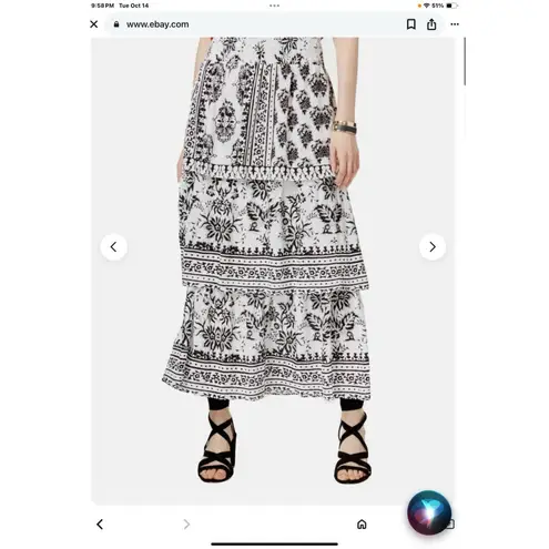 INC INTERNATIONAL CONCEPTS Women's Tiered Skirt Size Medium White