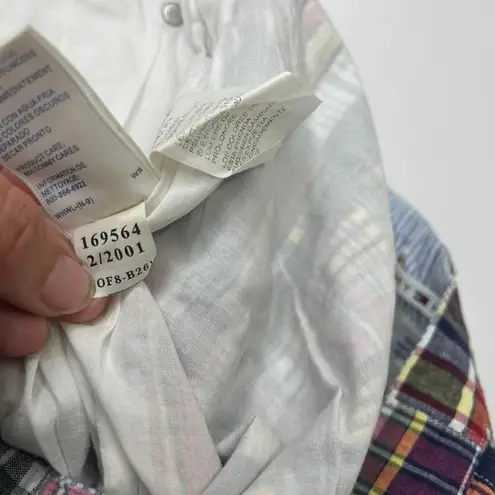 Vintage Y2K 2000’s retro Tommy Hilfiger classic fit plaid shorts in red blue Size 10