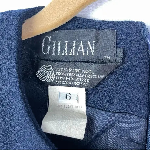 Gillian Women’s Vintage Pleated Wool Dress Cocktail Formal Midi Size 6