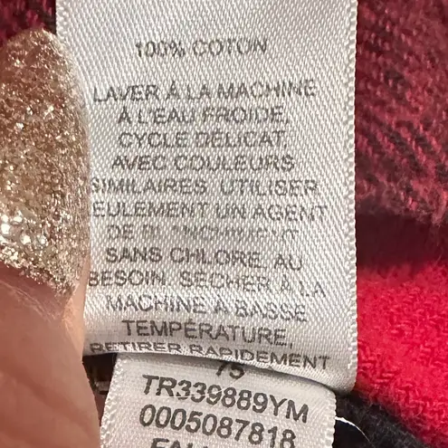 THE RAIL RED HUNTER BUFFALO PLAID BUTTON DOWN HEAVY FLANNEL SHIRT M Size M