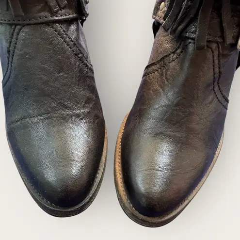 All Saints Fringe Ankle Booties - Black