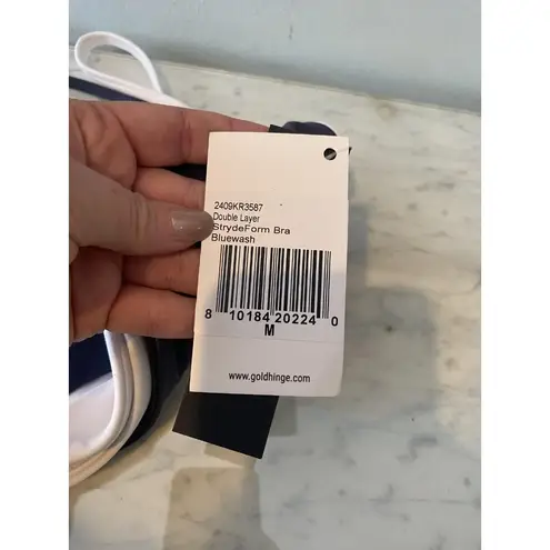 Gold Hinge StrydeForm Sports Bra Womens Medium Bluewash Double Layer NWT