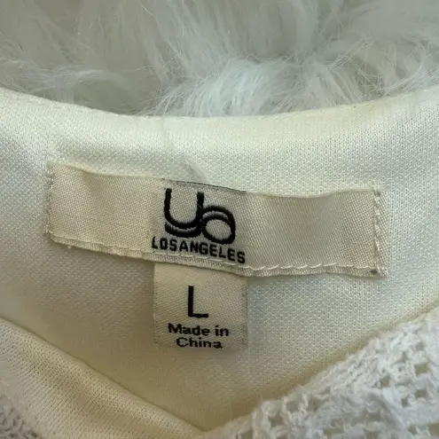 YA Los Angeles White embroidered western boho style mini dress