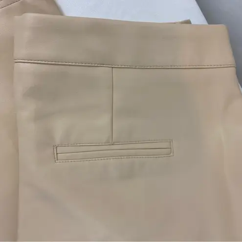 Bagatelle Collection Beige Wide Leg Faux Leather Pants Women’s Size Medium NEW
