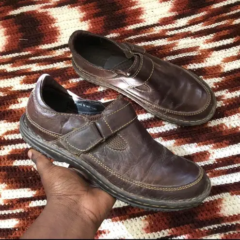 Born concept Y2K Born B.O.C Brown leather slip-on clogs
