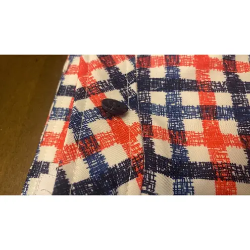 Cracked Wheat Red Blue Box Plaid Golf Shorts Size 6