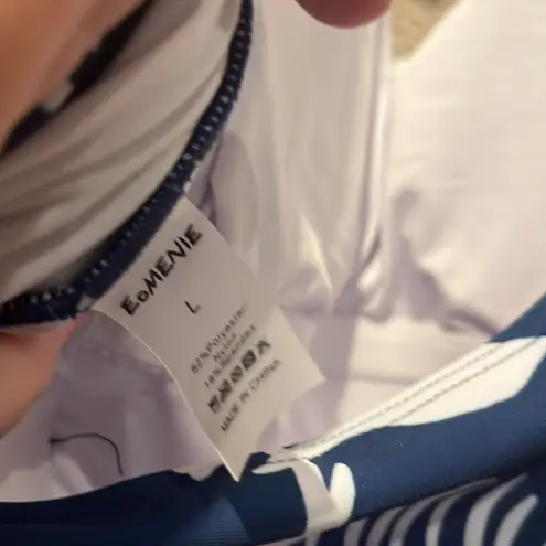 New Eomenie Women’s Blue Tropical Floral Tankini To Size Large NWT