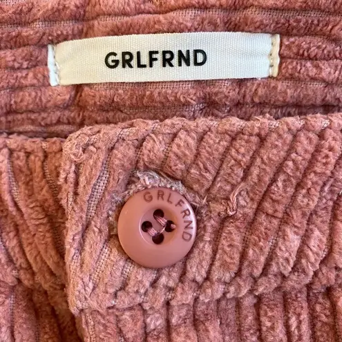 GRLFRND Zamira Pink Corduroy Skirt