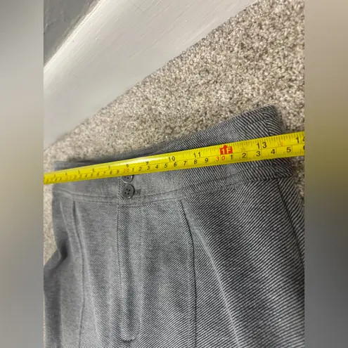 Maeve Anthropologie Seamed Flare Pants Gray Tweed Ponte Knot Size US 2 Slit