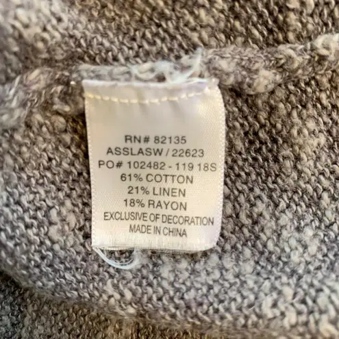 Fresh Produce V Neck Short Sleeve Knit Dress Tunic Top Women's XS S Gray Beachy