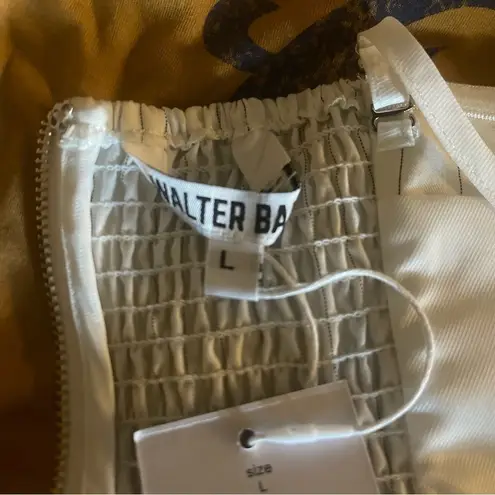 Walter Baker Tanvi Top, Chicago Pin Stripe Color White Black Stripes Back zipper