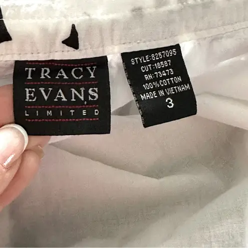 Tracy Evans Y2K Black White Skater Mini Skirt Size 3