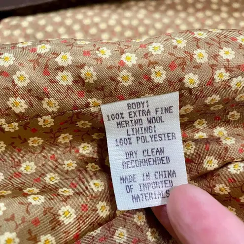 margaret o'leary Women's Vintage Button Blazer Jacket Brown Size Large EUC FLAW