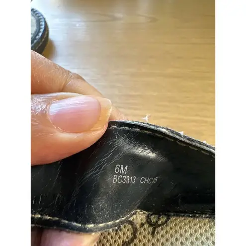 B.O.C. Womens 6M Black & Beige Leather