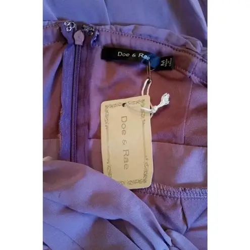 Doe & Rae Lavender Pleated Rosette Strapless Hi-Low Dress ModCloth Fairy Boho