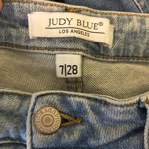 Judy Blue Women’s High Rise Slit Hem Straight Leg Denim Jeans-Size 7/28