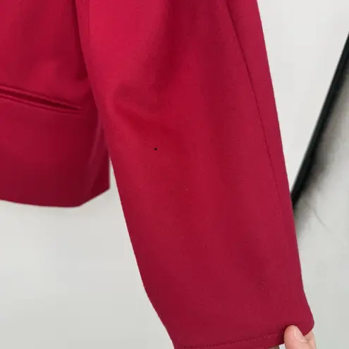 MaxMara Red Wool Blazer Jacket Womens Size US 8 Preppy