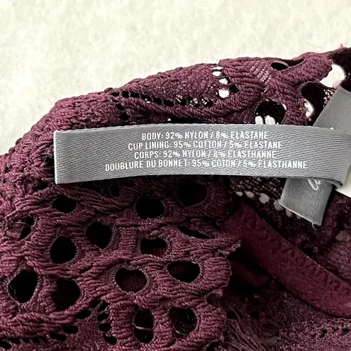 Aerie  Purple Lace Racerback Bralette