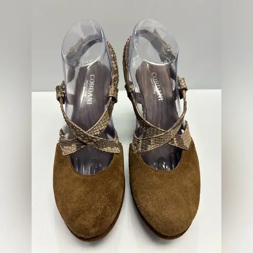 Cordani Slingback Brown Suede