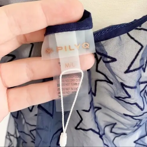 PilyQ Starry Dress in Starlight Swim Coverup Size M/L Navy Blue Medium Large