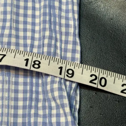 Foxcroft Blue & White Check Collared Dress Women Size 12