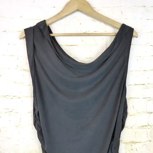 Pilcro Anthropologie One Shoulder Top Womens XL Gray Ruched Side Modal Blend