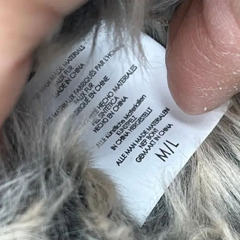 P.J. Salvage Women's Cable Knit House Slippers Gray Faux Fur Lined NWOT Size M/L