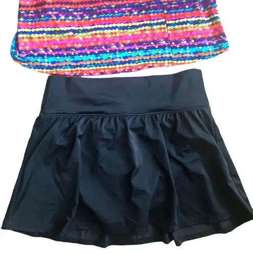 MiracleSuit DreamShaper by Olivia Tankini Swimsuit with Skirt Sz 10 Colorful