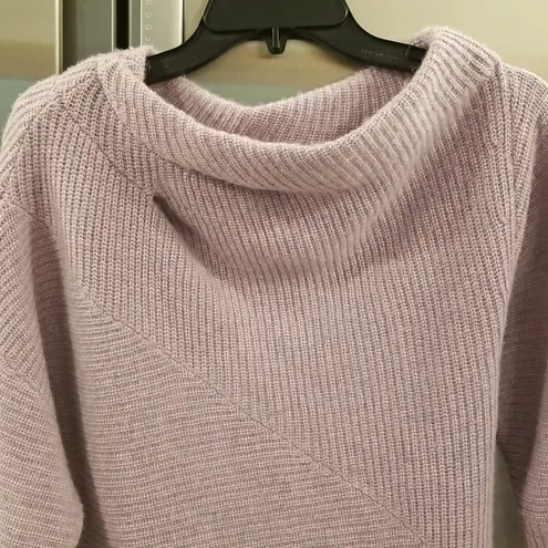 💕NAADAM💕 Asymmetrical Draped Sweater Wool Cashmere Heathered Purple Small NWT