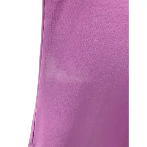 Susan Graver Womens Lavender Tank Top With Lace Trim Size L