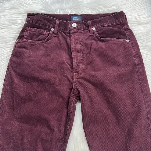 Citizens of Humanity Citizen Burgundy Corduroy Jolene High Rise Straight Pants