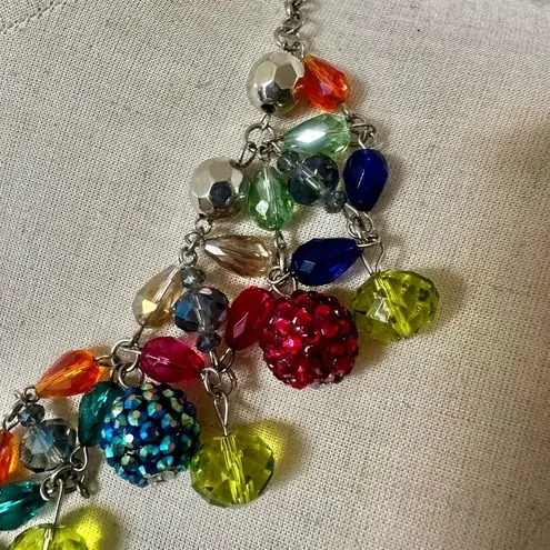 Jules colorful disco ball statement necklace