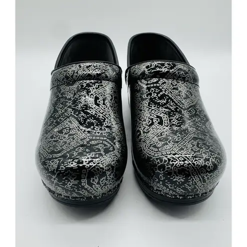 Dansko Professional Clogs Size 40 Floral Metallic Nursing Excellent Condition