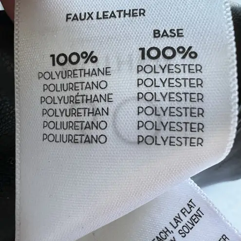 MOTHER Denim MOTHER The Insider Ankle Wax On Wax Off Sz 30 Black Faux Vegan Leather